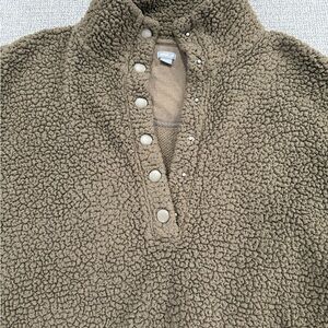 Cozy Brown Sherpa Pullover